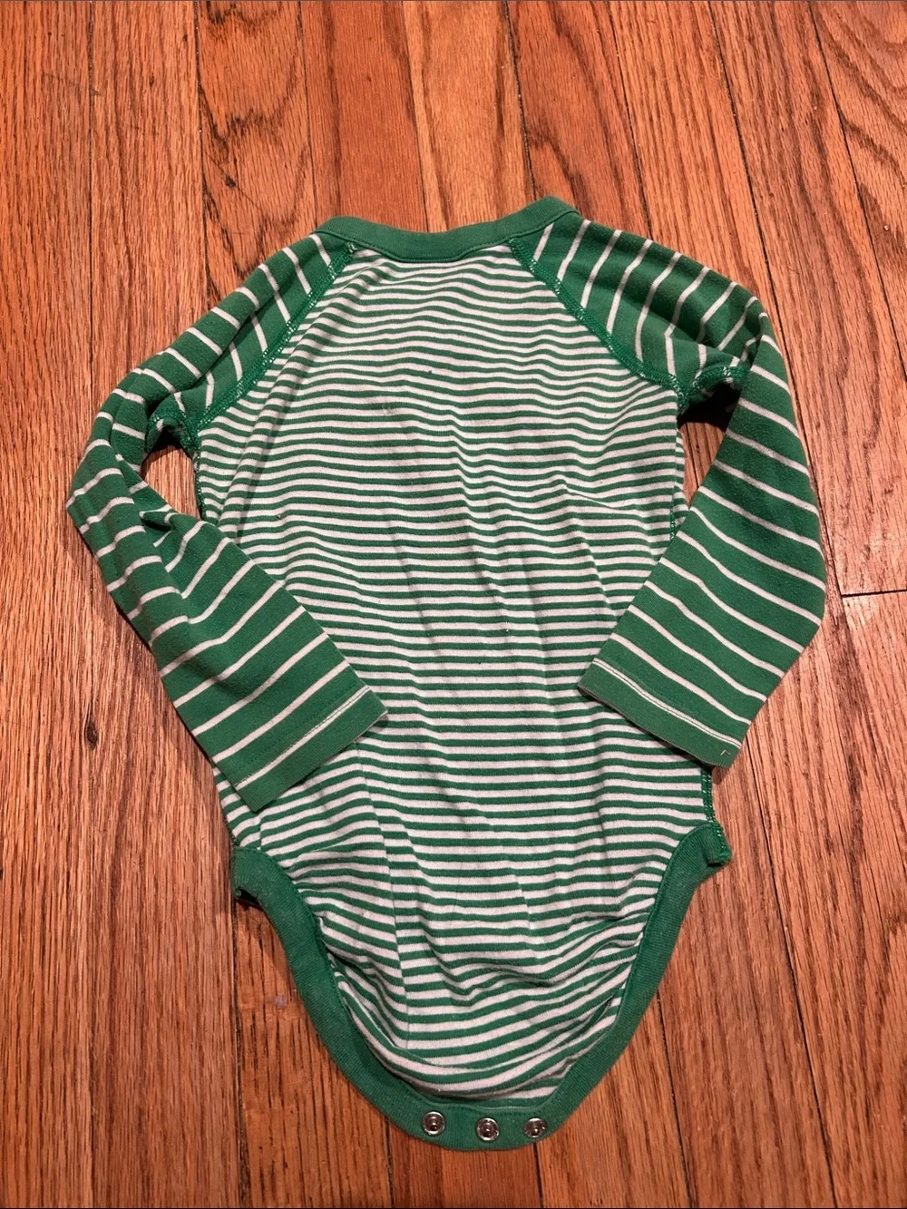Hanna Andersson Striped Kimono Onesie tops in Pink, Green, Navy (3-Pack)